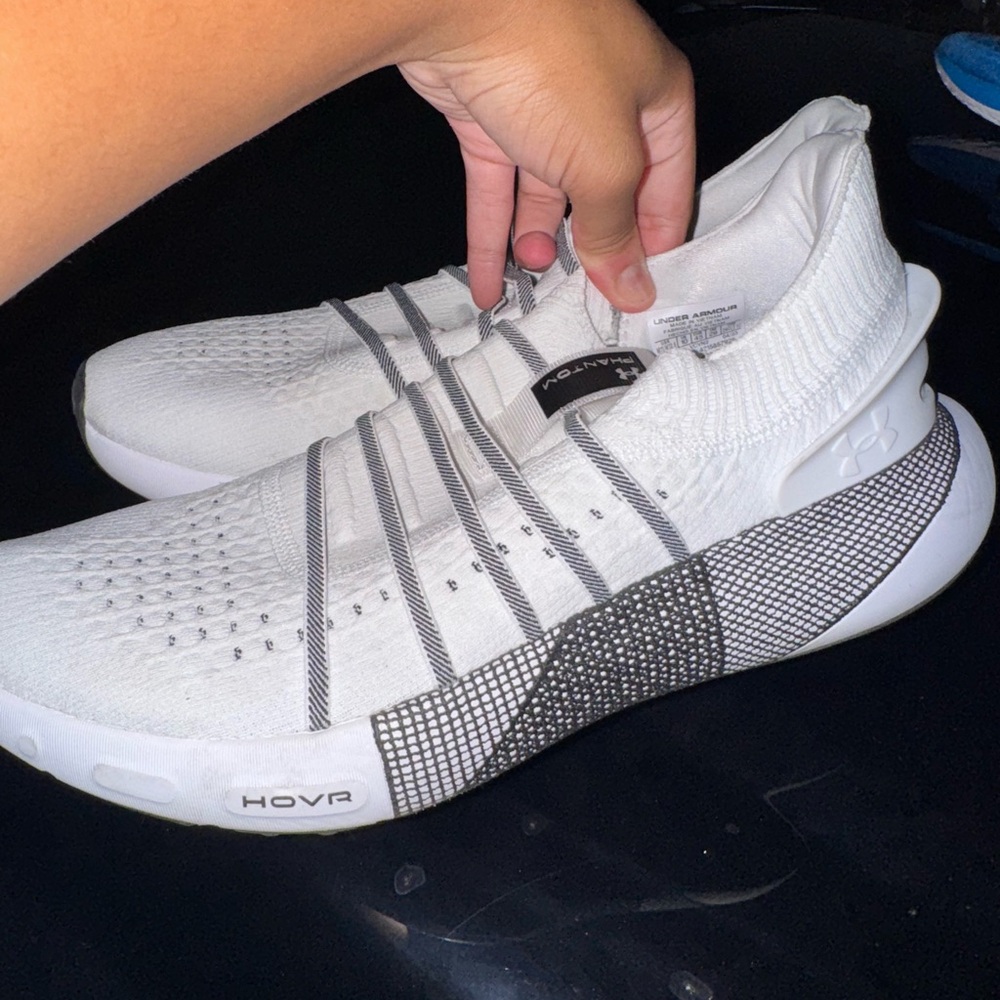 White and Gray Athletic Sneakers Mens